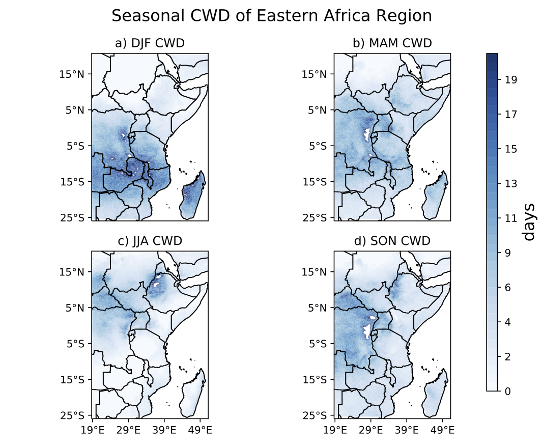 Seasonal Consecutive Wet Days